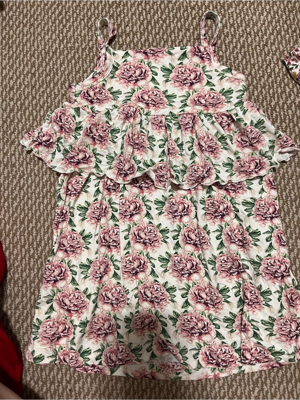 Girls 2T kate quinn bamboo Pink Floral Ruffle Sundress